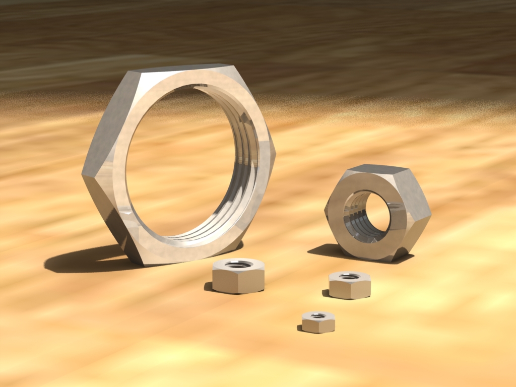 带螺纹的公制可配置螺母